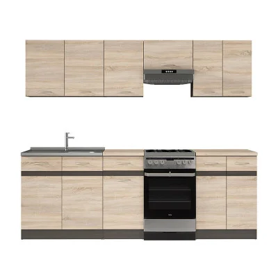 Modular kitchen JUNONA LINE 230 ZBL, wenge / sonoma oak